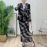 HEYFANCYSTYLE Ladies' Elegant Pleated Set, Chic Japanese Design